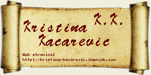 Kristina Kačarević vizit kartica